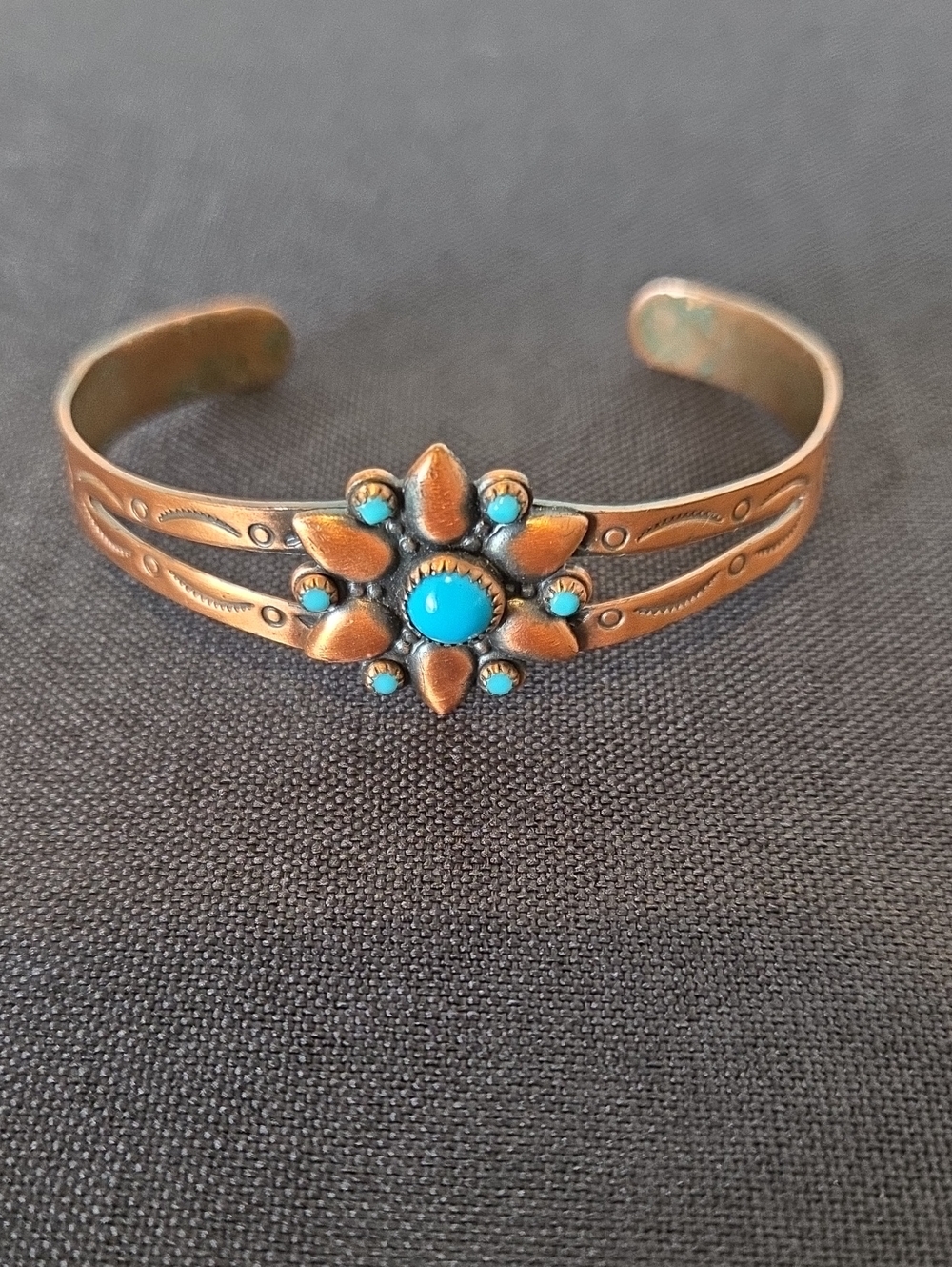 Vintage Bell Trading Post solid copper cuff bracelet